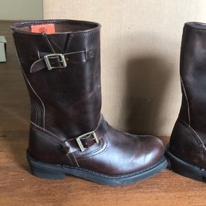 Brown Leather Harley Davidson Boots